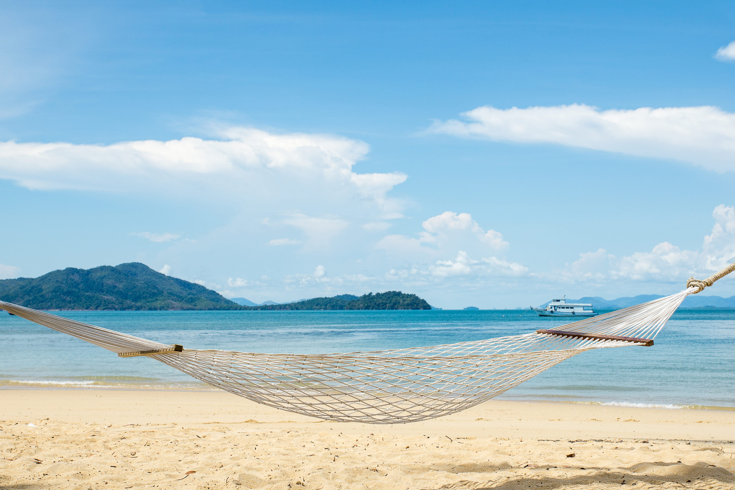 A serene beach view