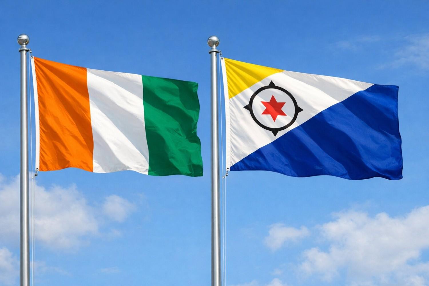 Bonaire And Ivory Coast Flag