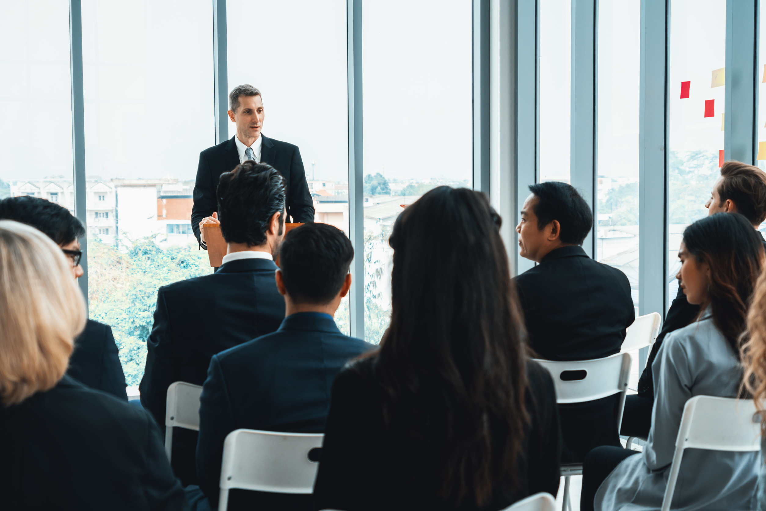 Business people at a conference
