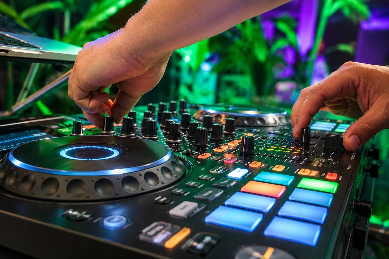 DJ performing at Abidjan nightclub
