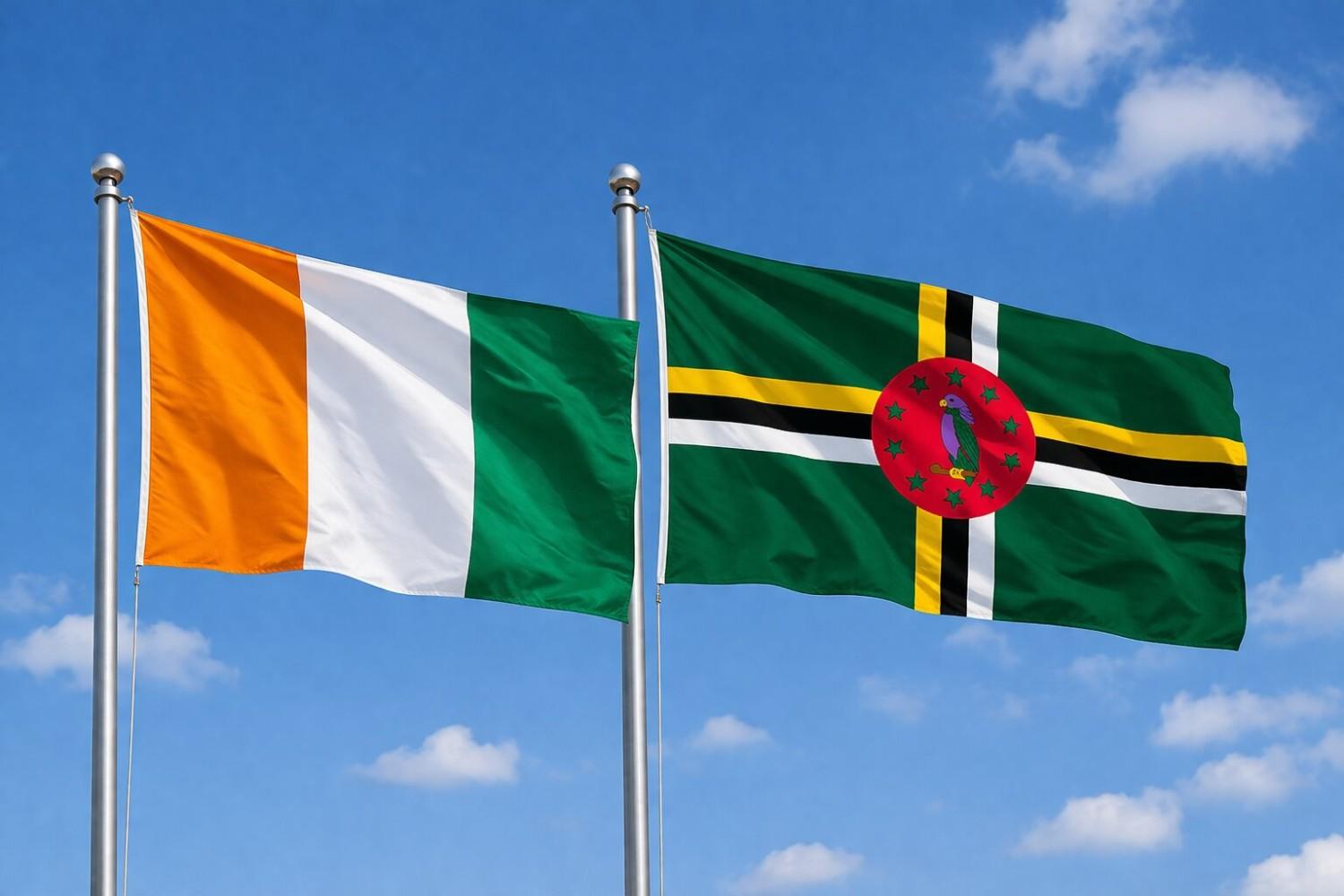 Dominica And Ivory Coast Flag