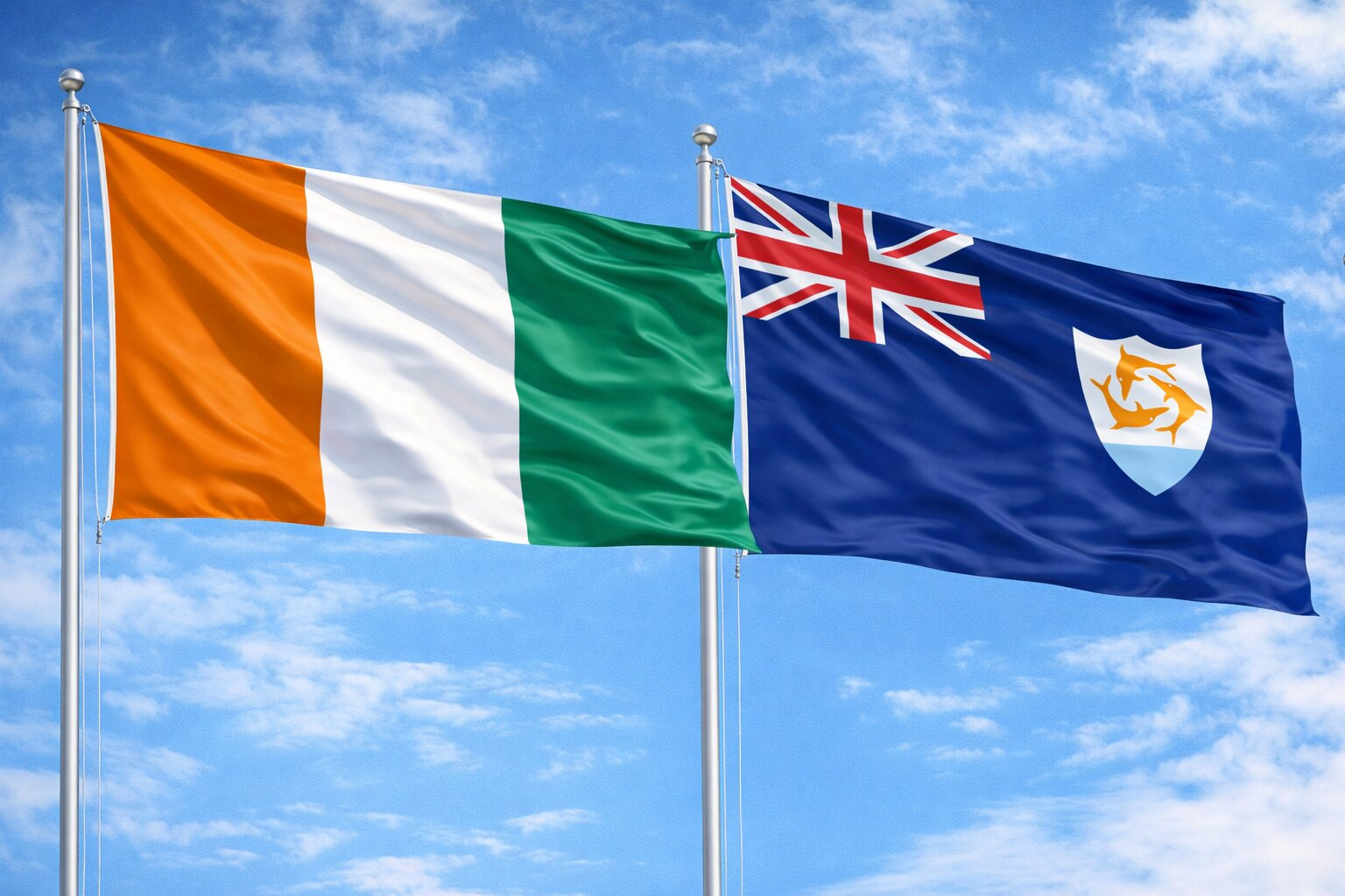 Flags Of Ivory Coast And Anguilla