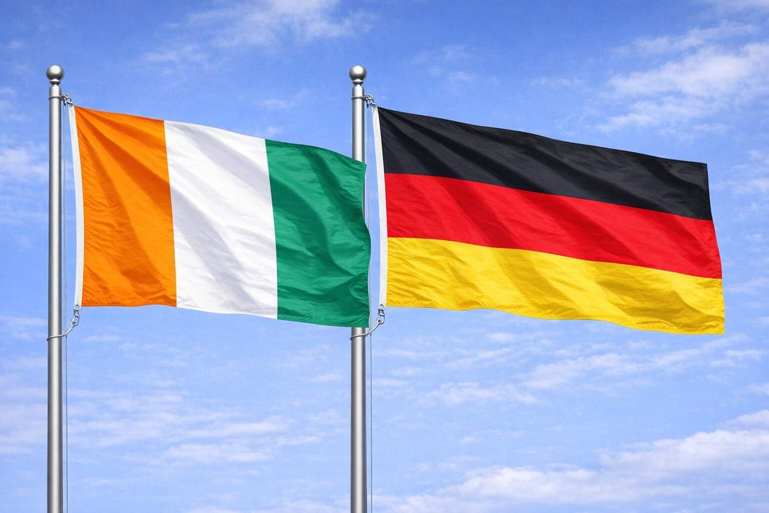 Germany And Ivory Coast Flag