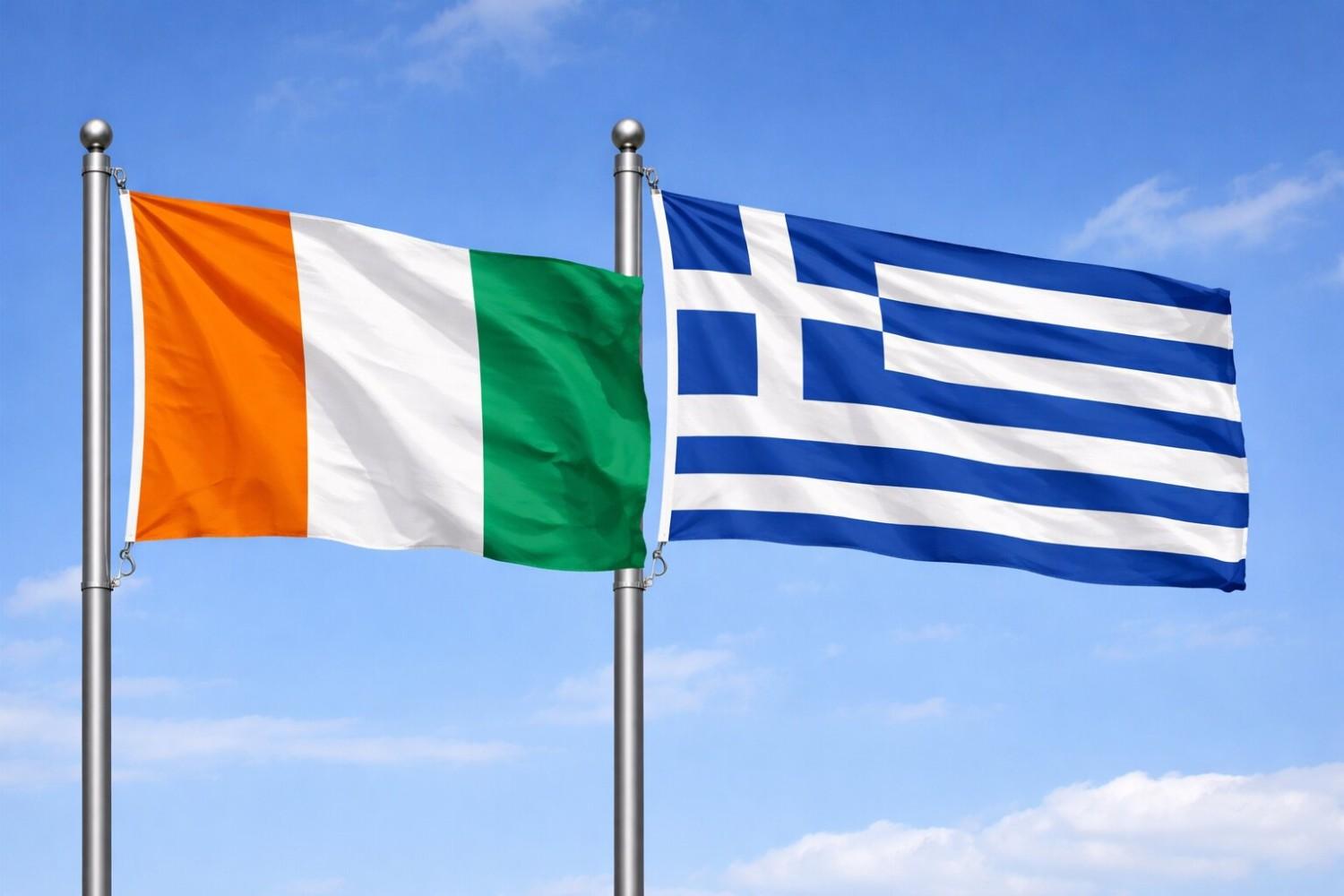 Greece And Ivory Coast Flag
