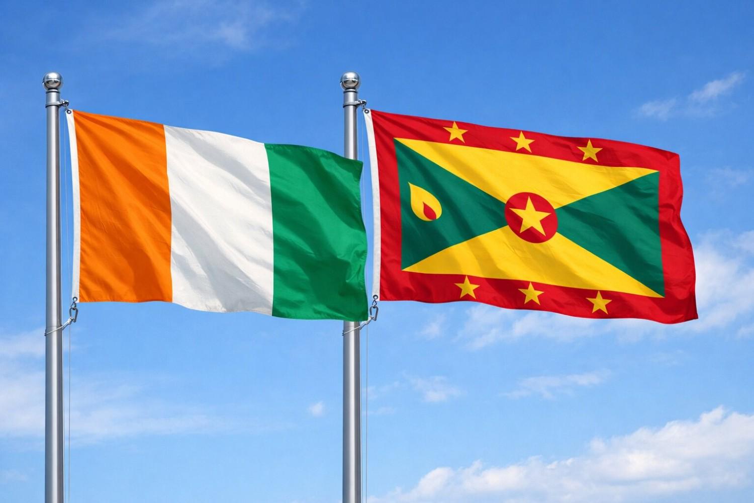 Grenada And Ivory Coast Flag