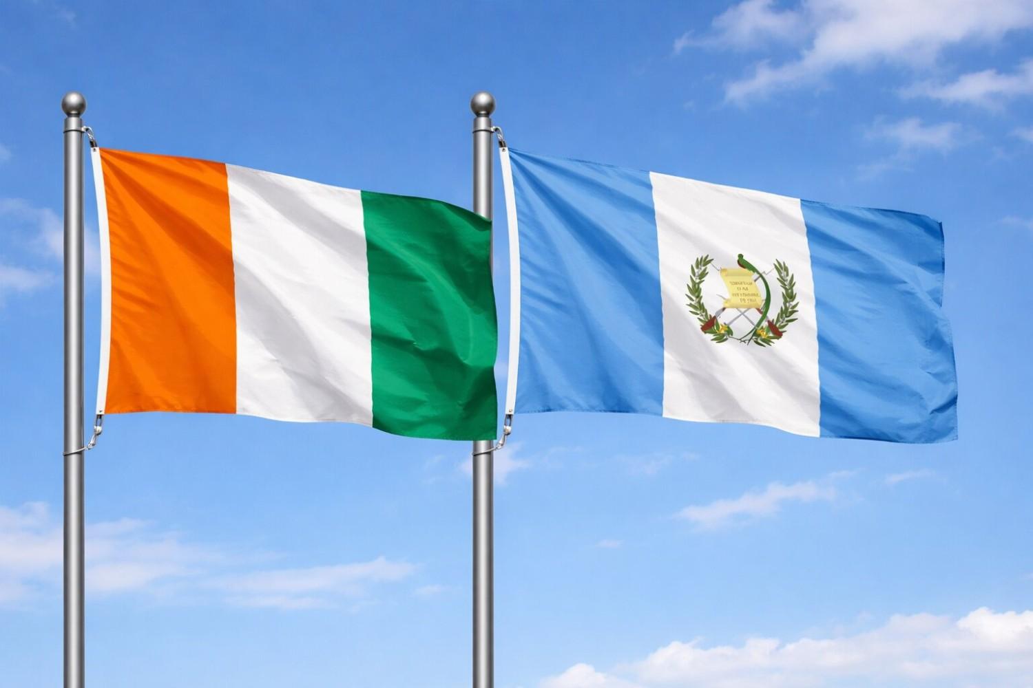 Guatemala And Ivory Coast Flag