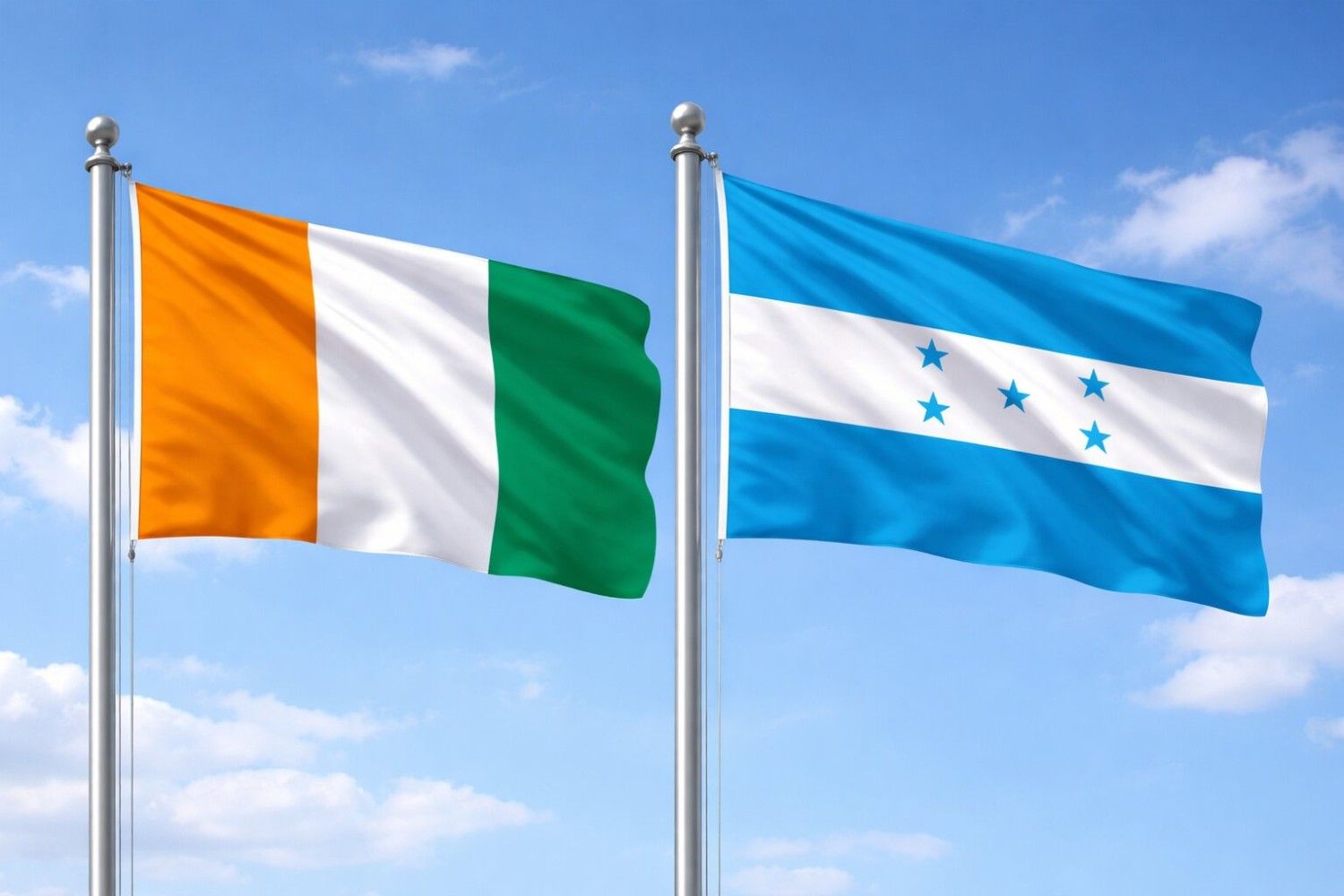 Honduras And Ivory Coast Flag