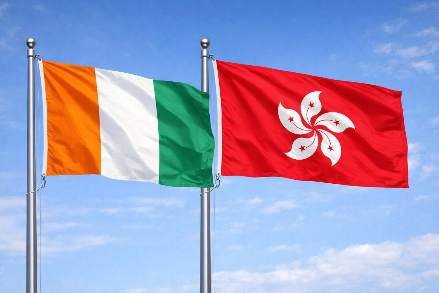Hong Kong And Ivory Coast Flag