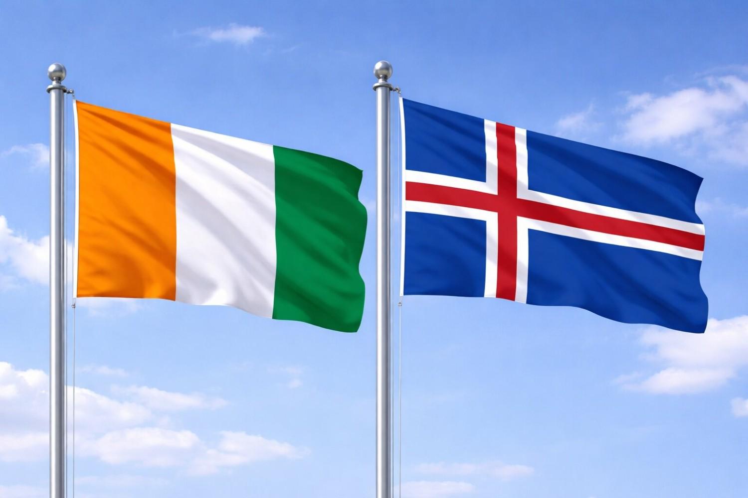 Iceland And Ivory Coast Flag