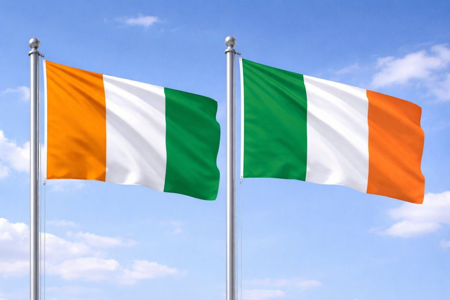 Ireland And Ivory Coast Flag