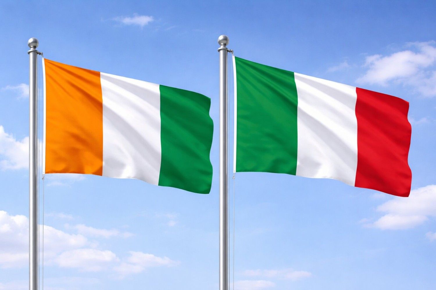 Italy And Ivory Coast Flag