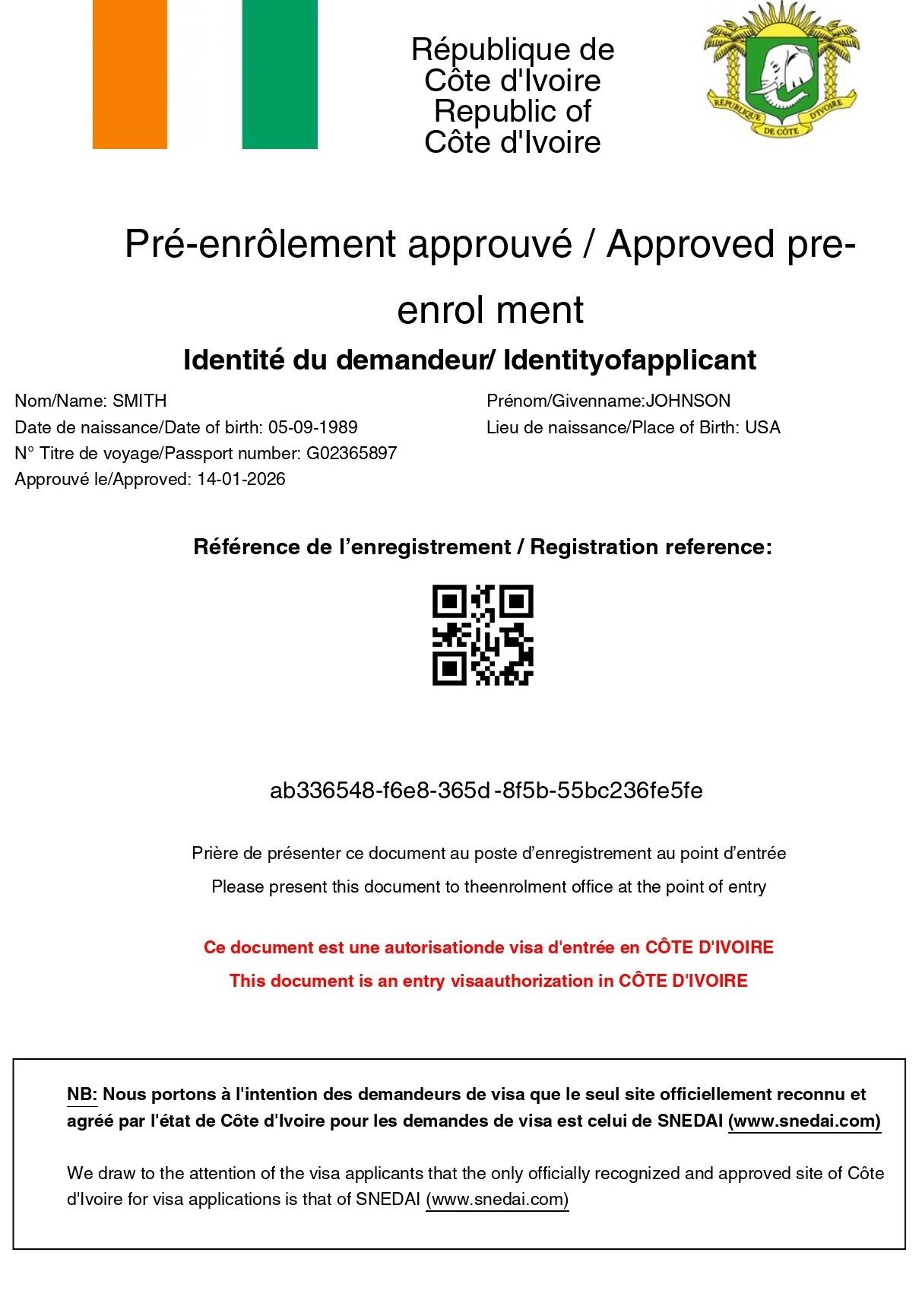 Ivory Coast Student e-Visa