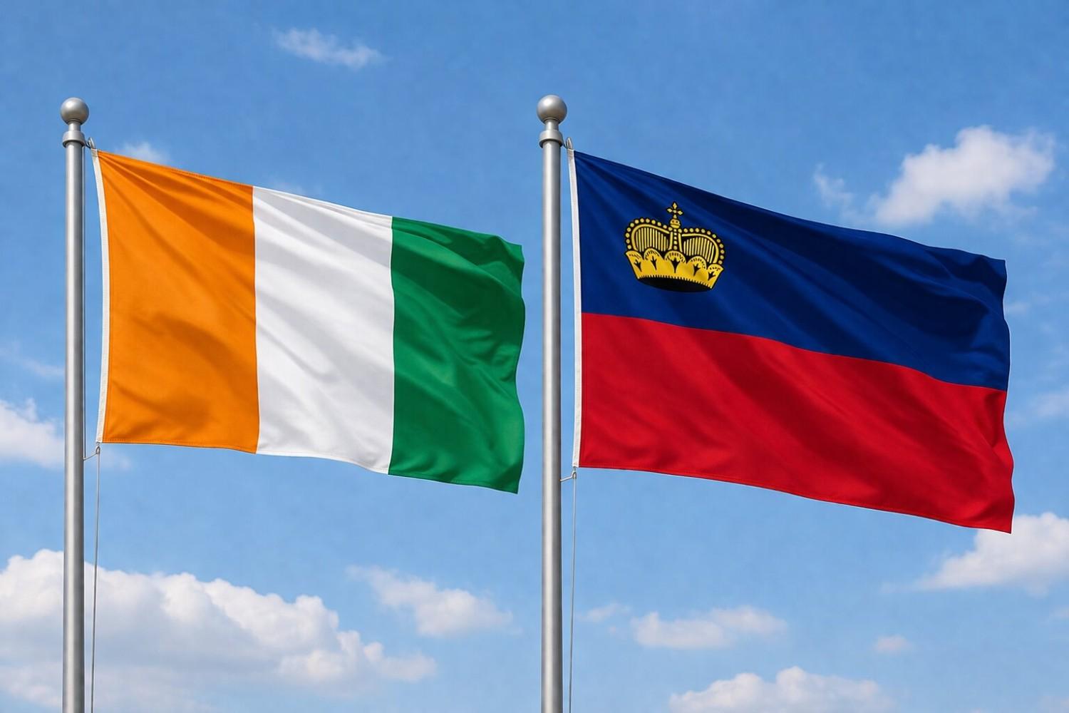 Liechtenstein And Ivory Coast Flag