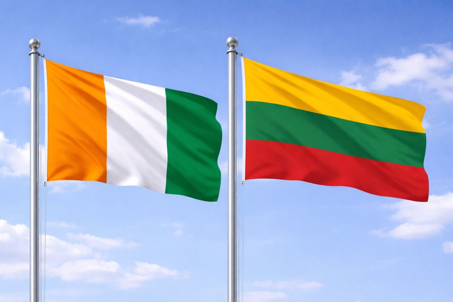Lithuania And Ivory Coast Flag