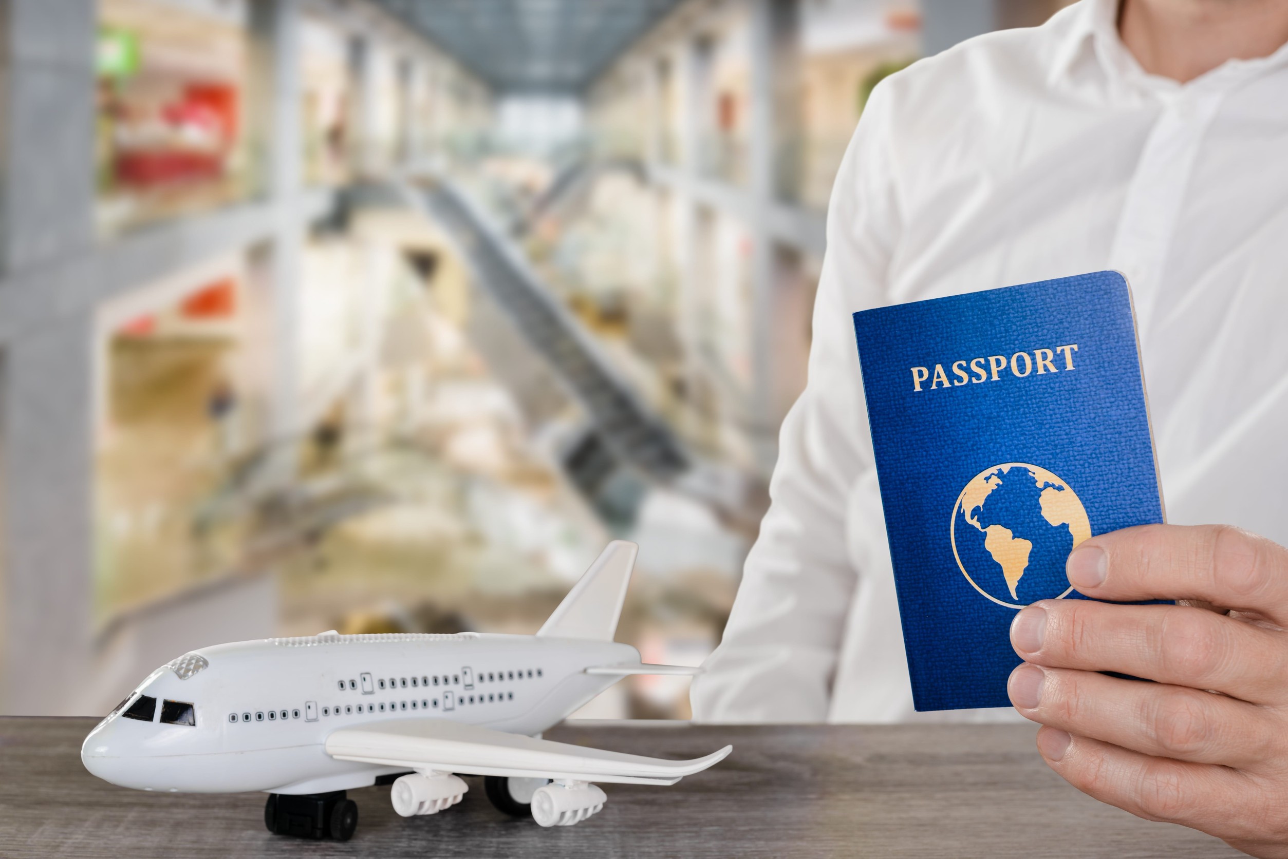 Man Giving His Passport At The Customs Office