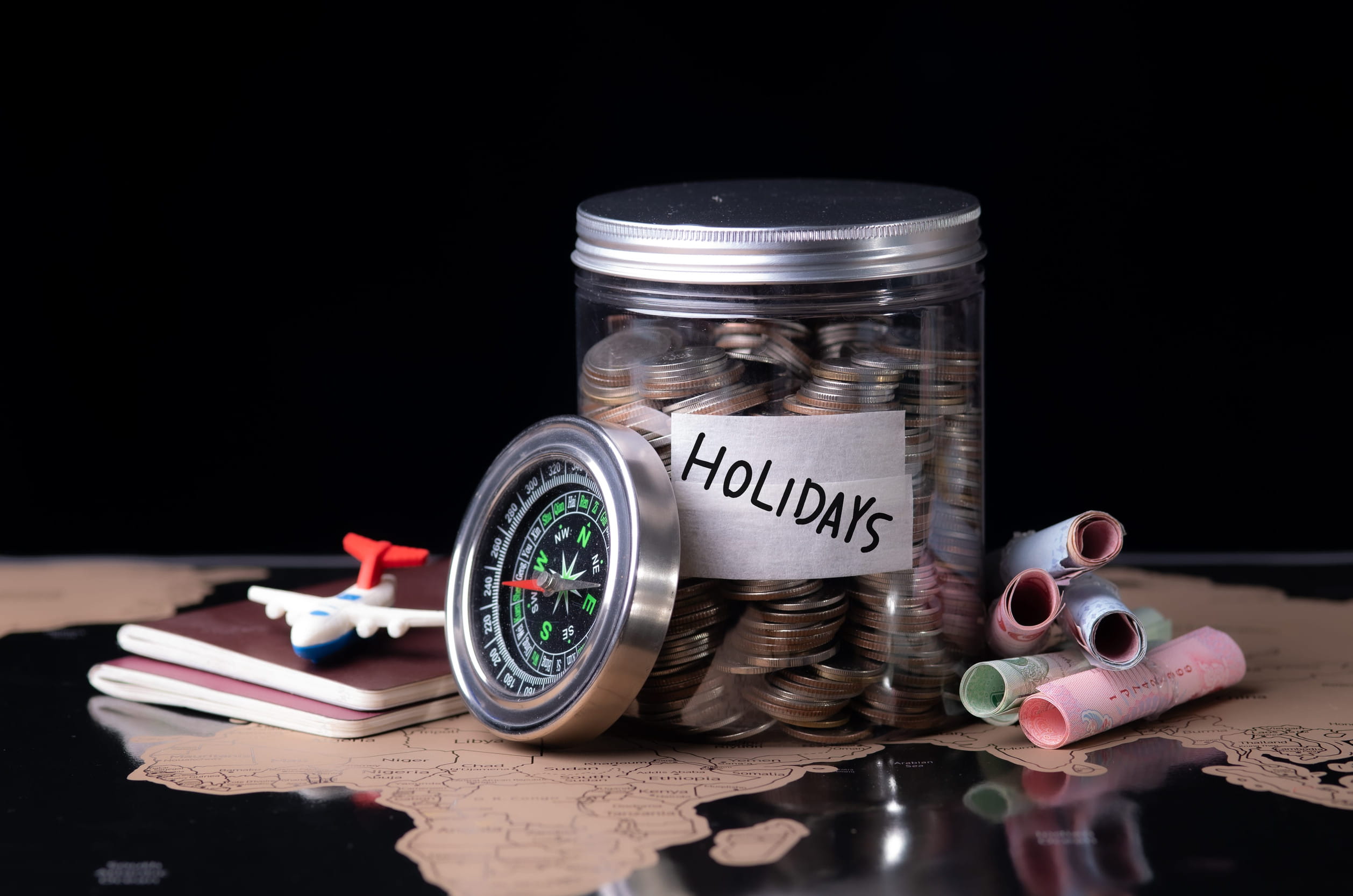 Money saving concept displayed