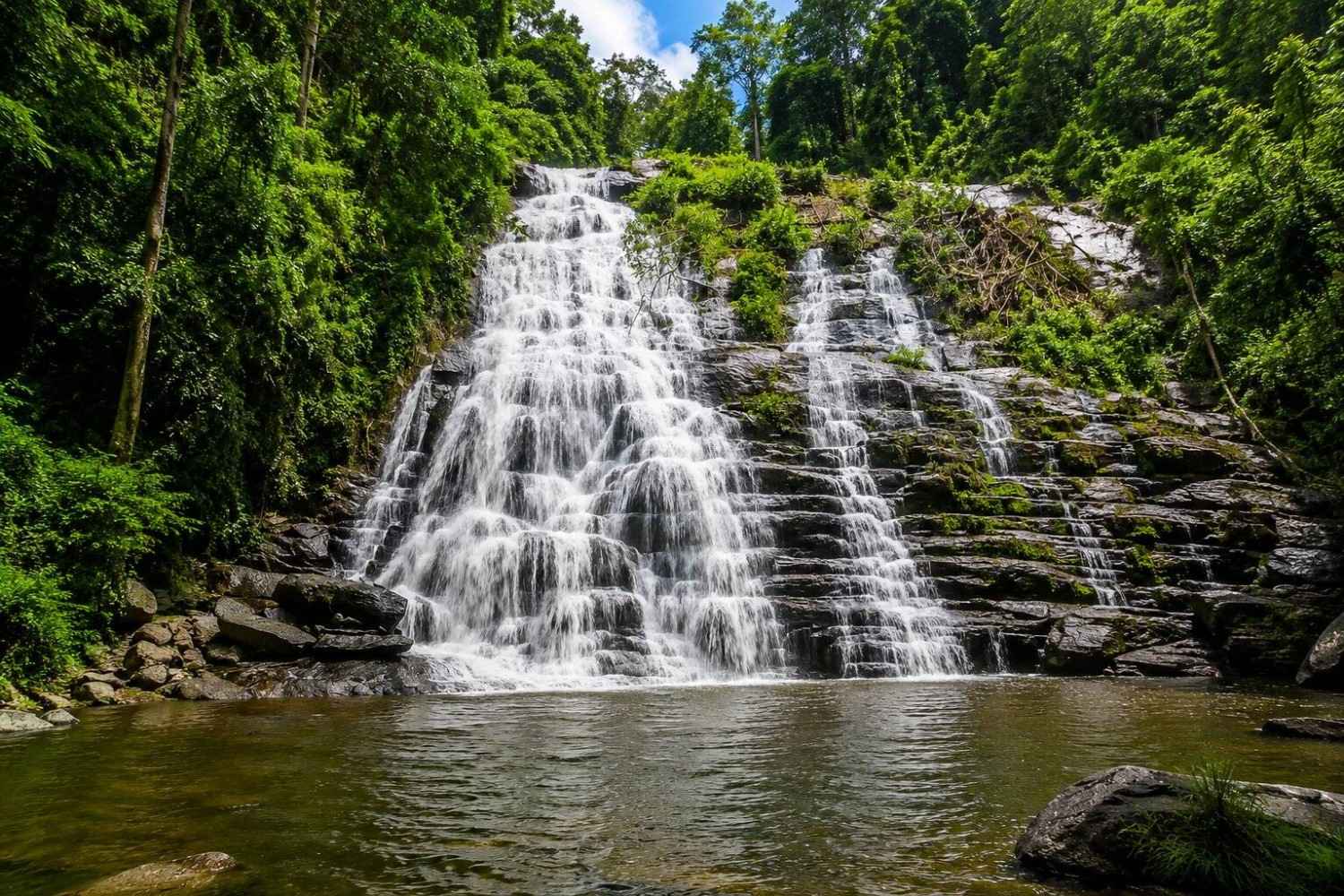 Mountain Landscape And Waterfalls In Man