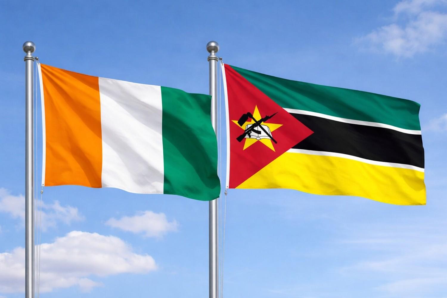Mozambique And Ivory Coast Flag