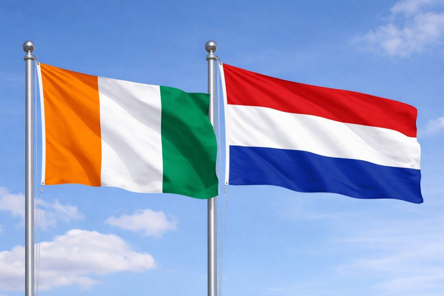 Netherlands And Ivory Coast Flag