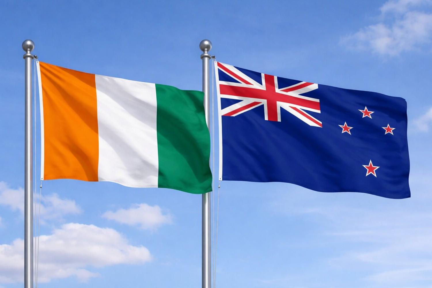 New Zealand And Ivory Coast Flag