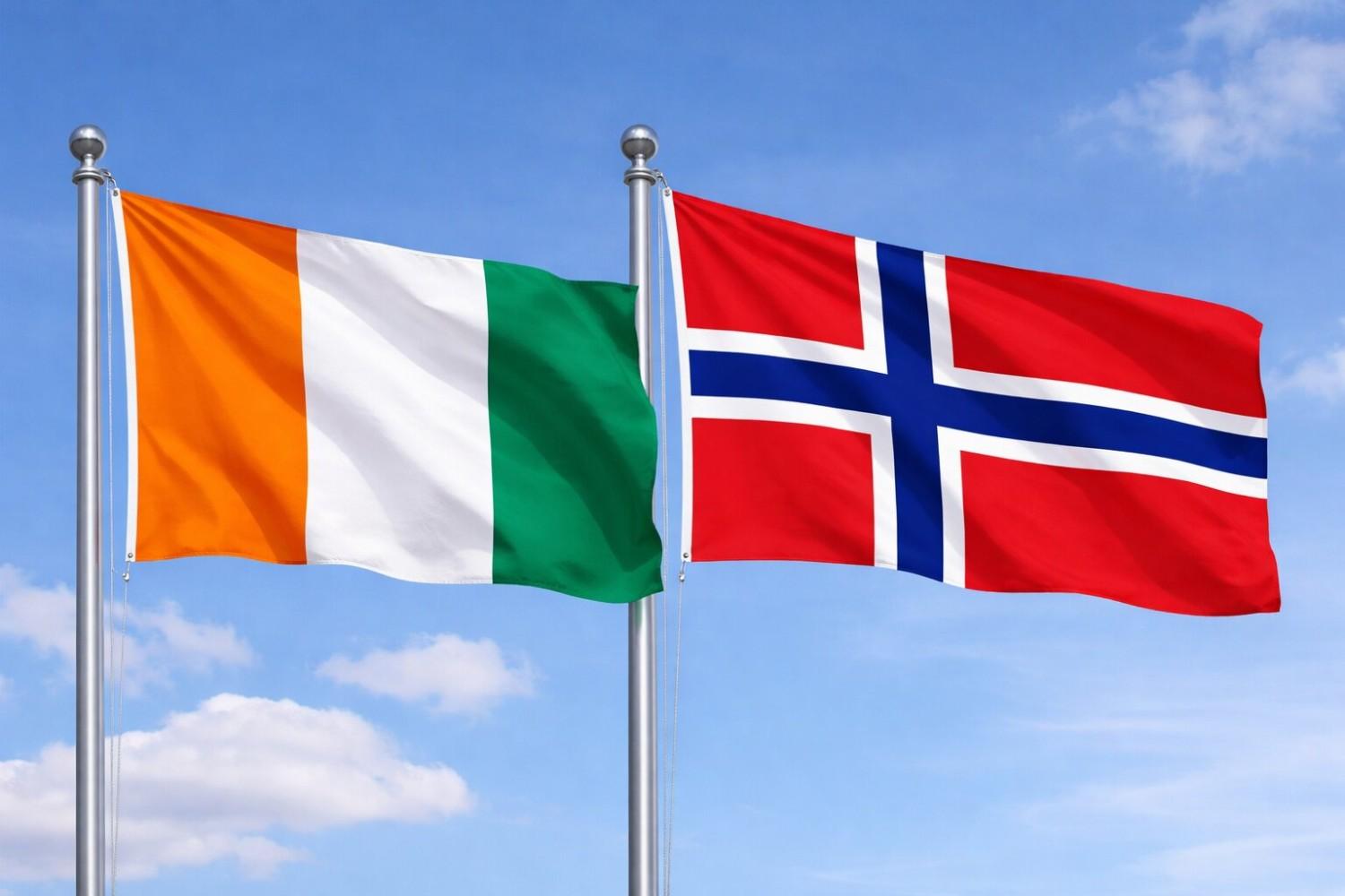 Norway And Ivory Coast Flag