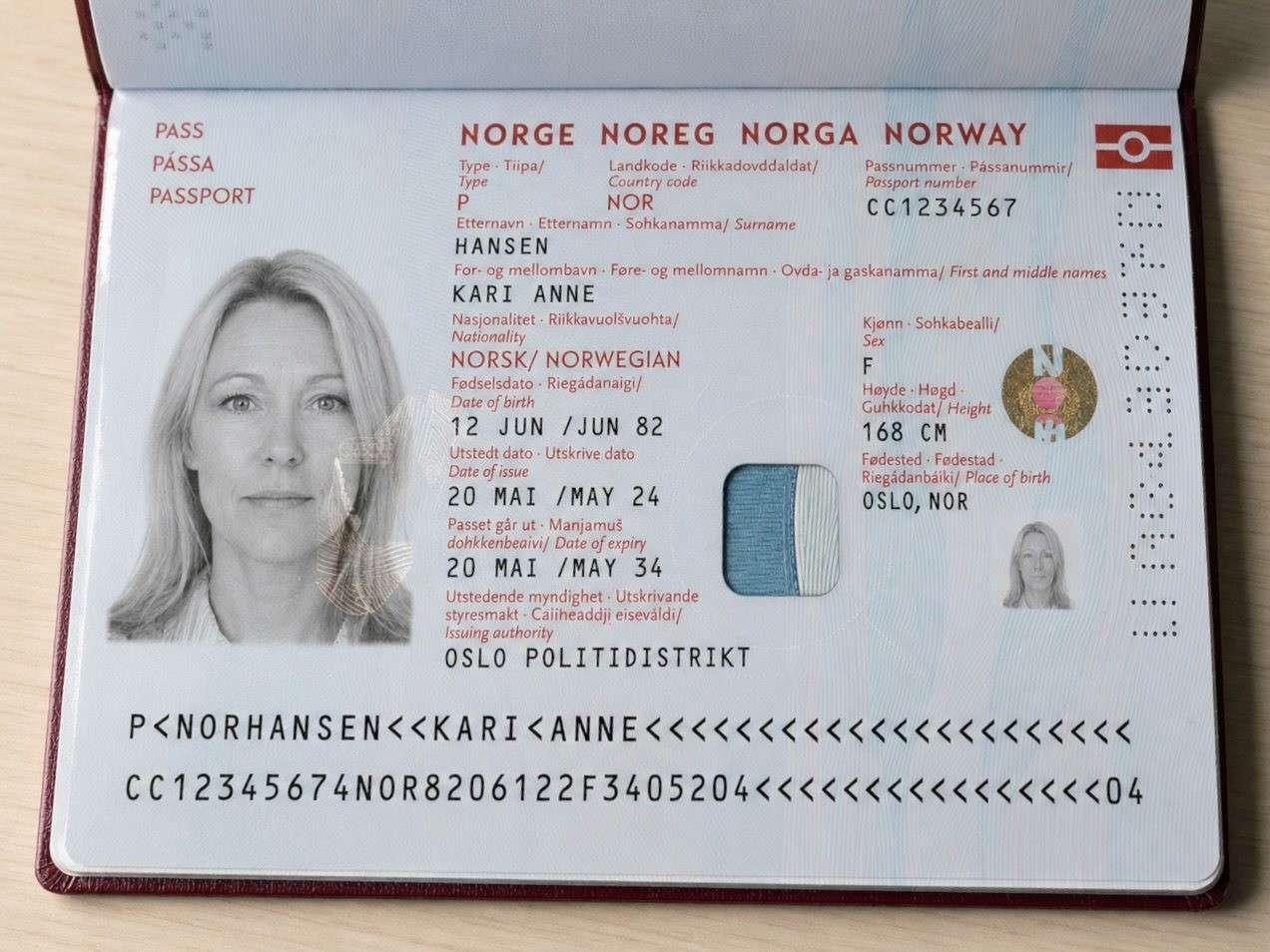 Passport Bio Page Sample