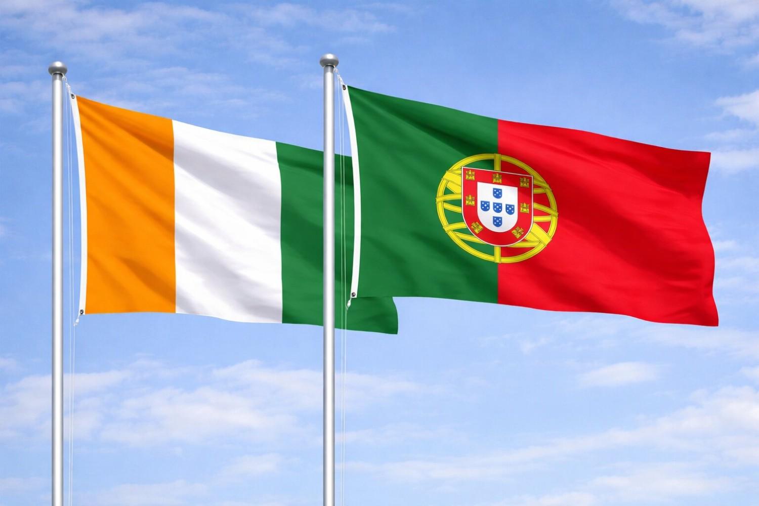 Portugal And Ivory Coast Flag