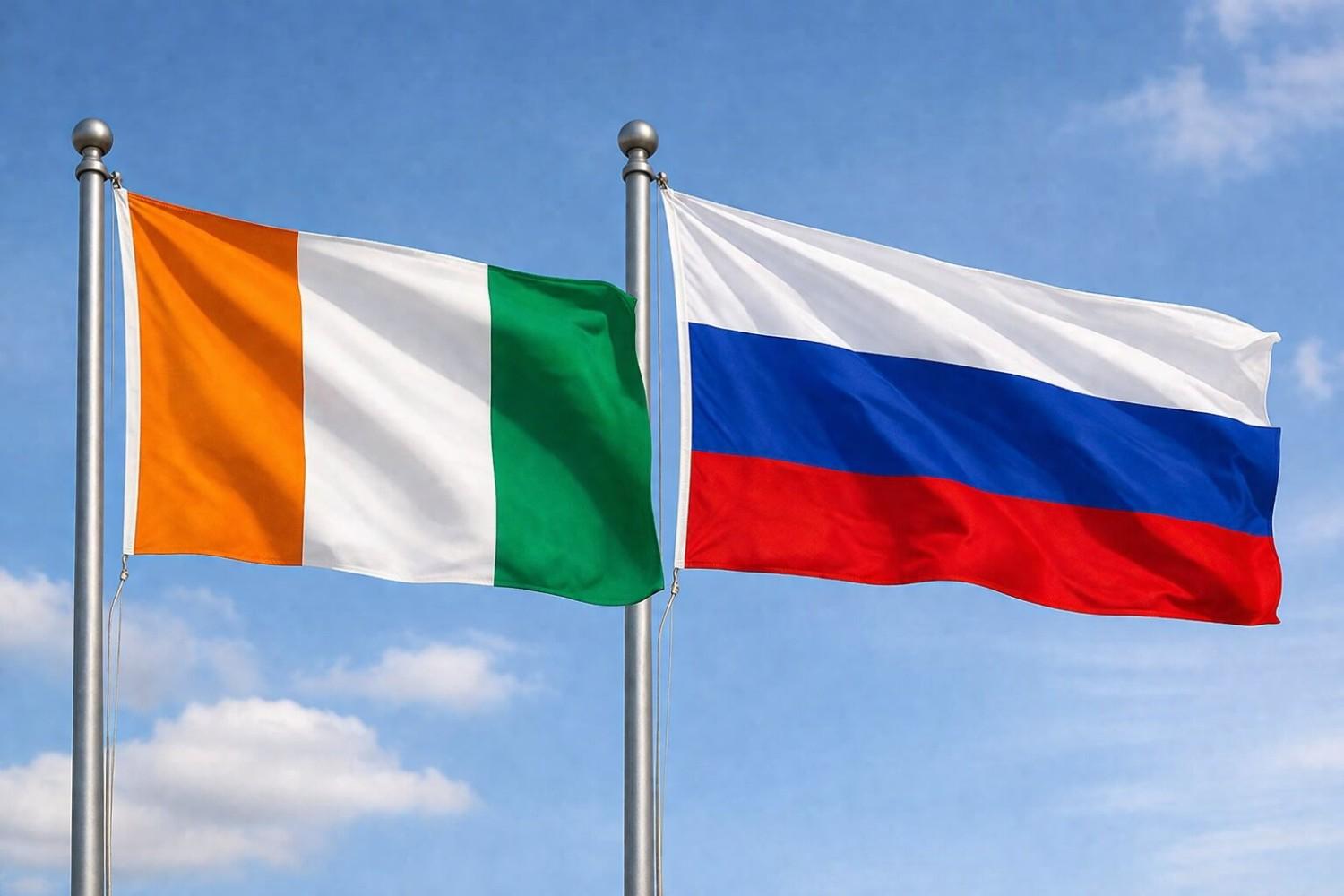 Russia And Ivory Coast Flag