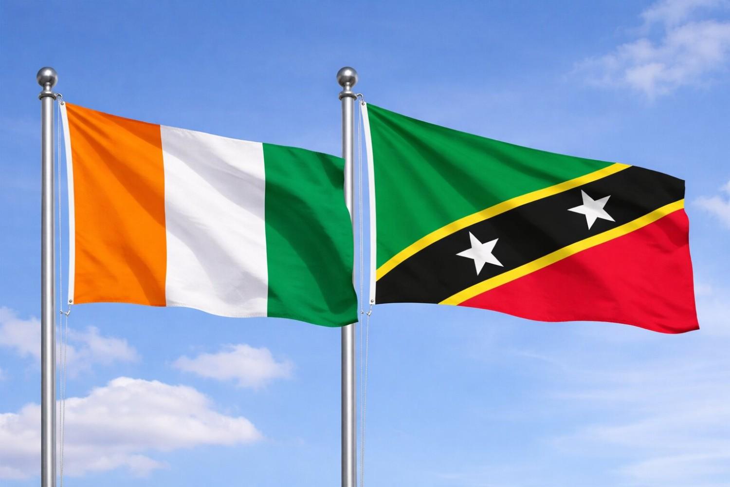 Saint Kitts And Nevis And Ivory Coast Flag