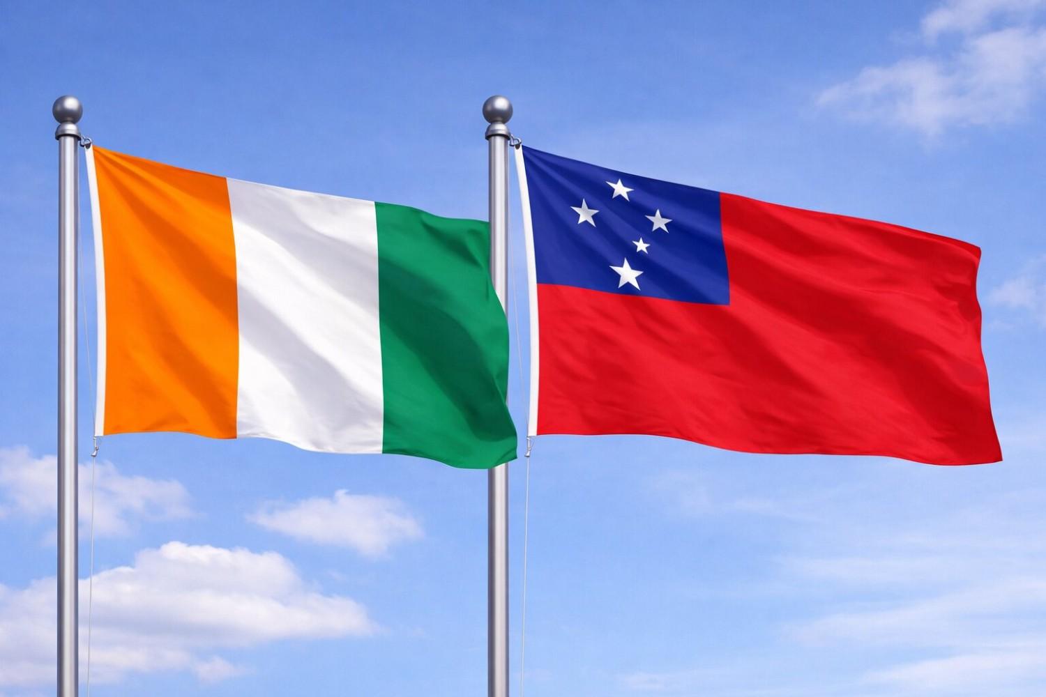 Samoa And Ivory Coast Flag