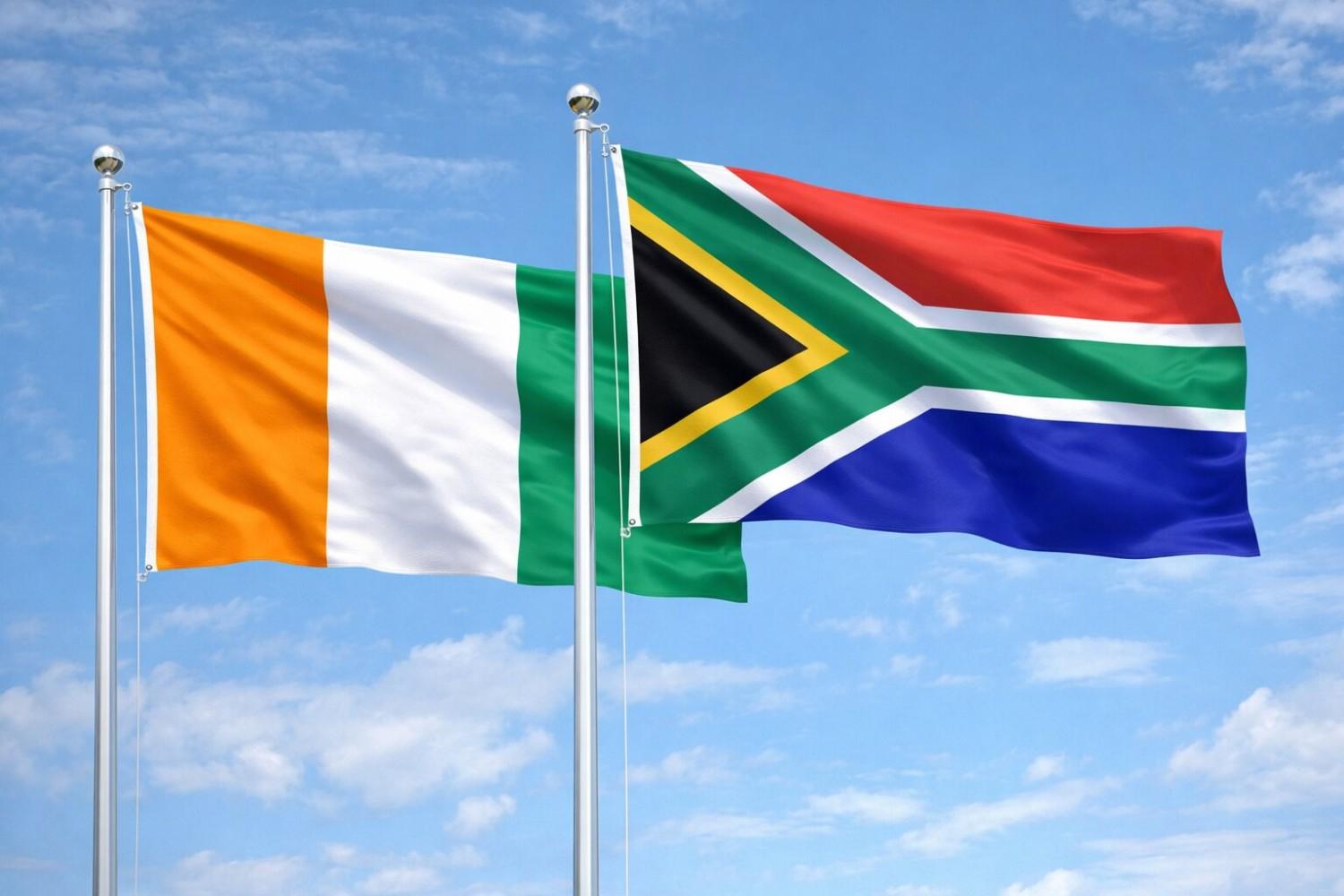 South Africa And Ivory Coast Flag
