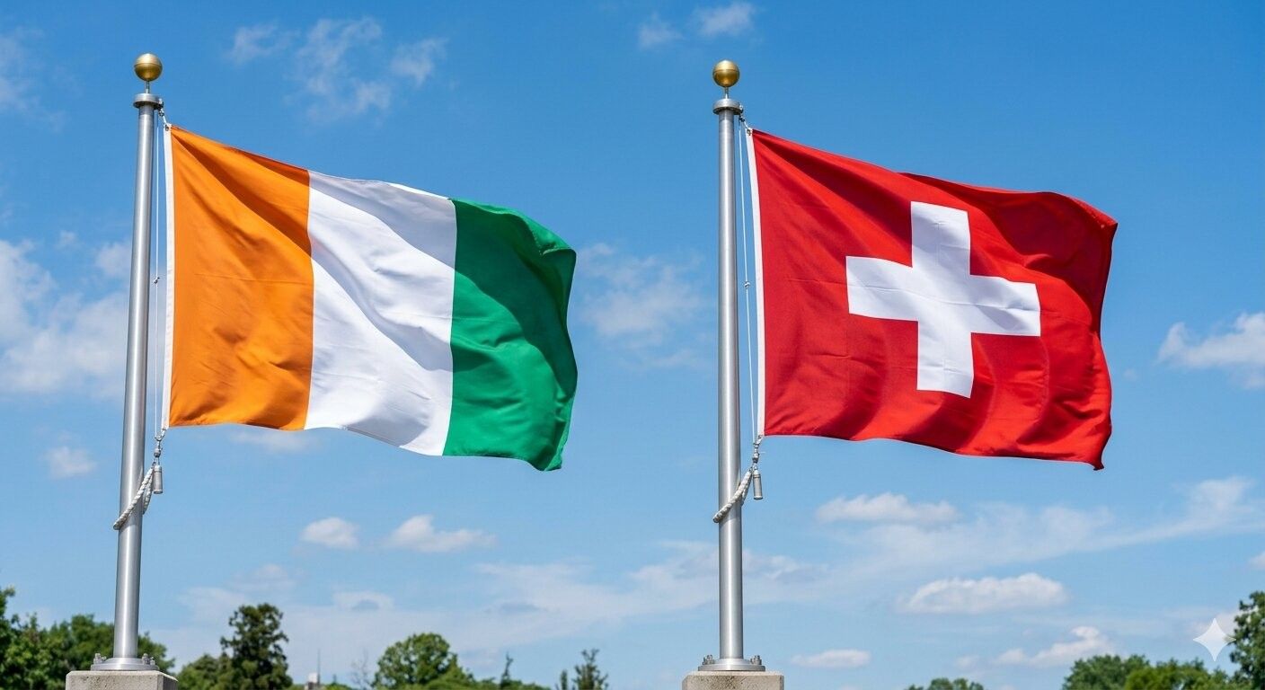 Switzerland And Ivory Coast Flag