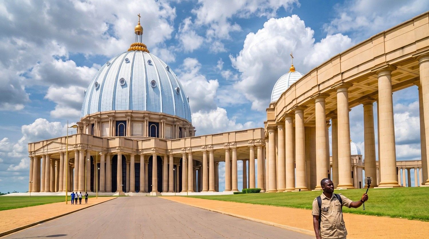 Tourist At Yamoussoukro Ivory Coast