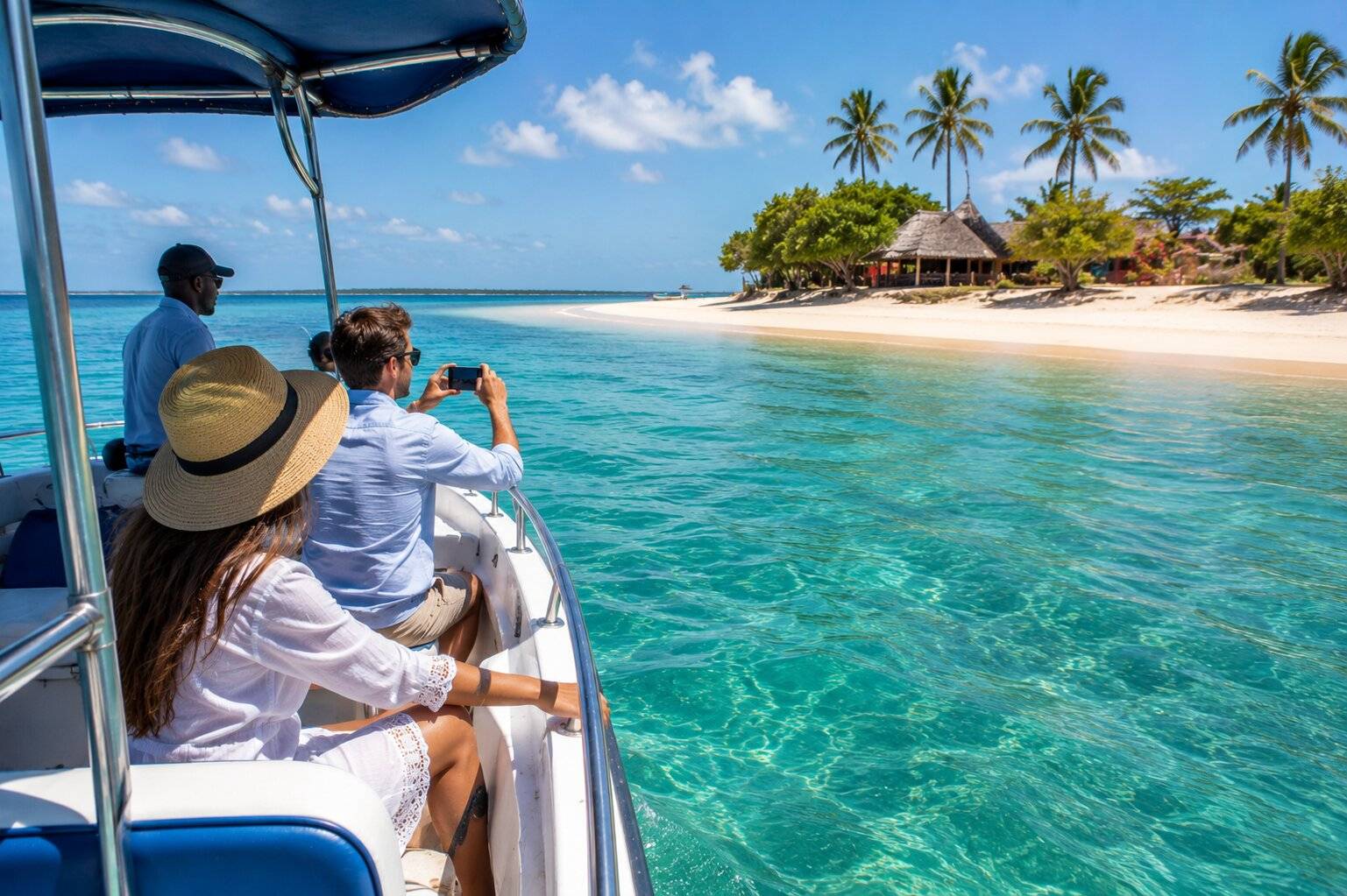 Tourists on Vilanculos island boat tour