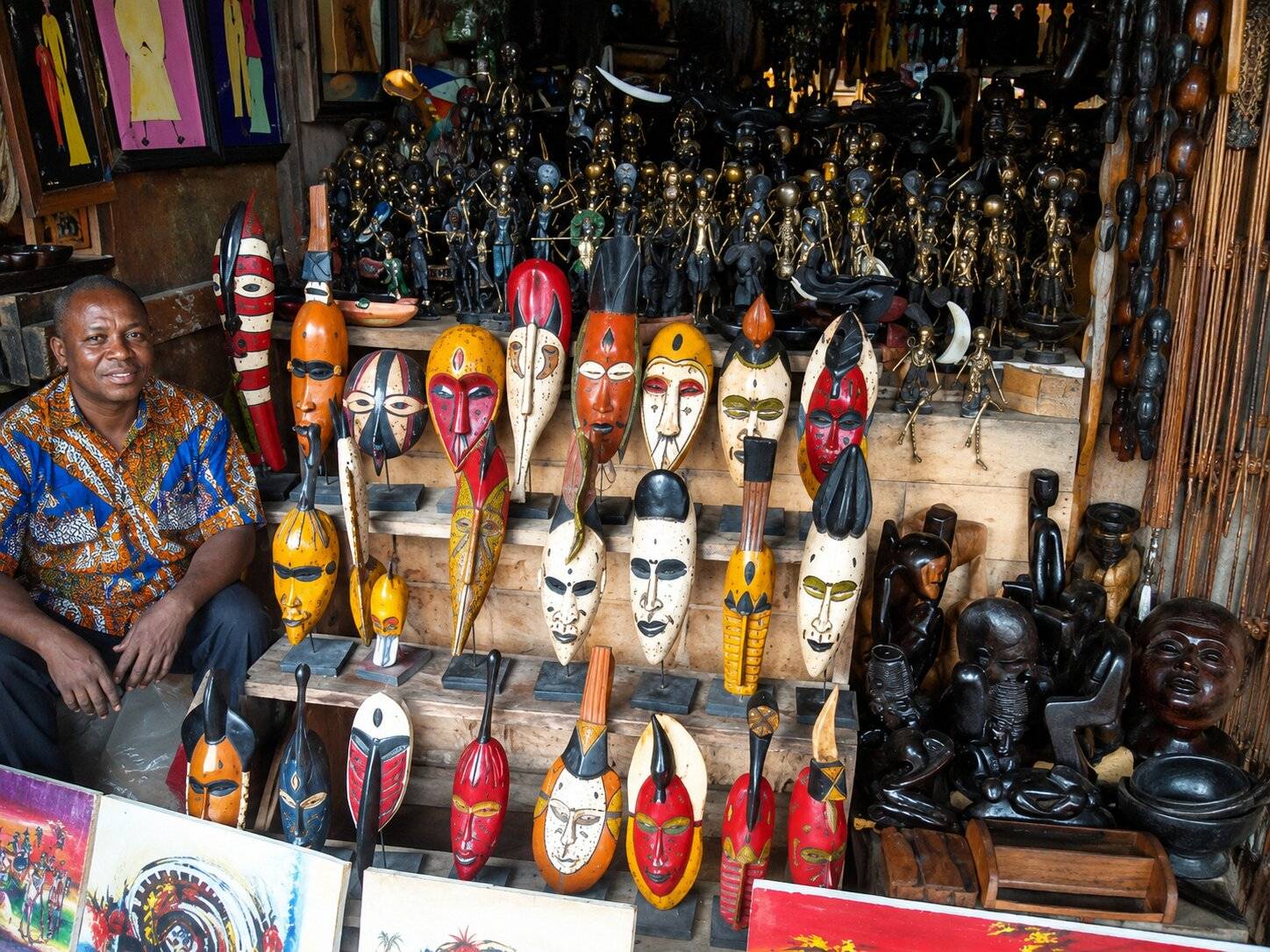 Traditional Mask Souvenirs In Ivory Coast