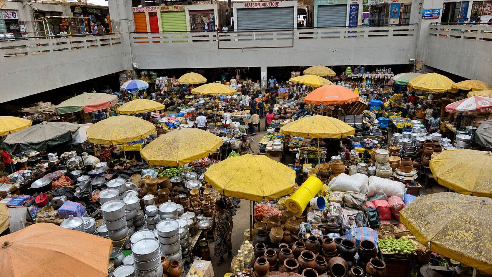 Treichville Market In Abidjan Ivory Coast