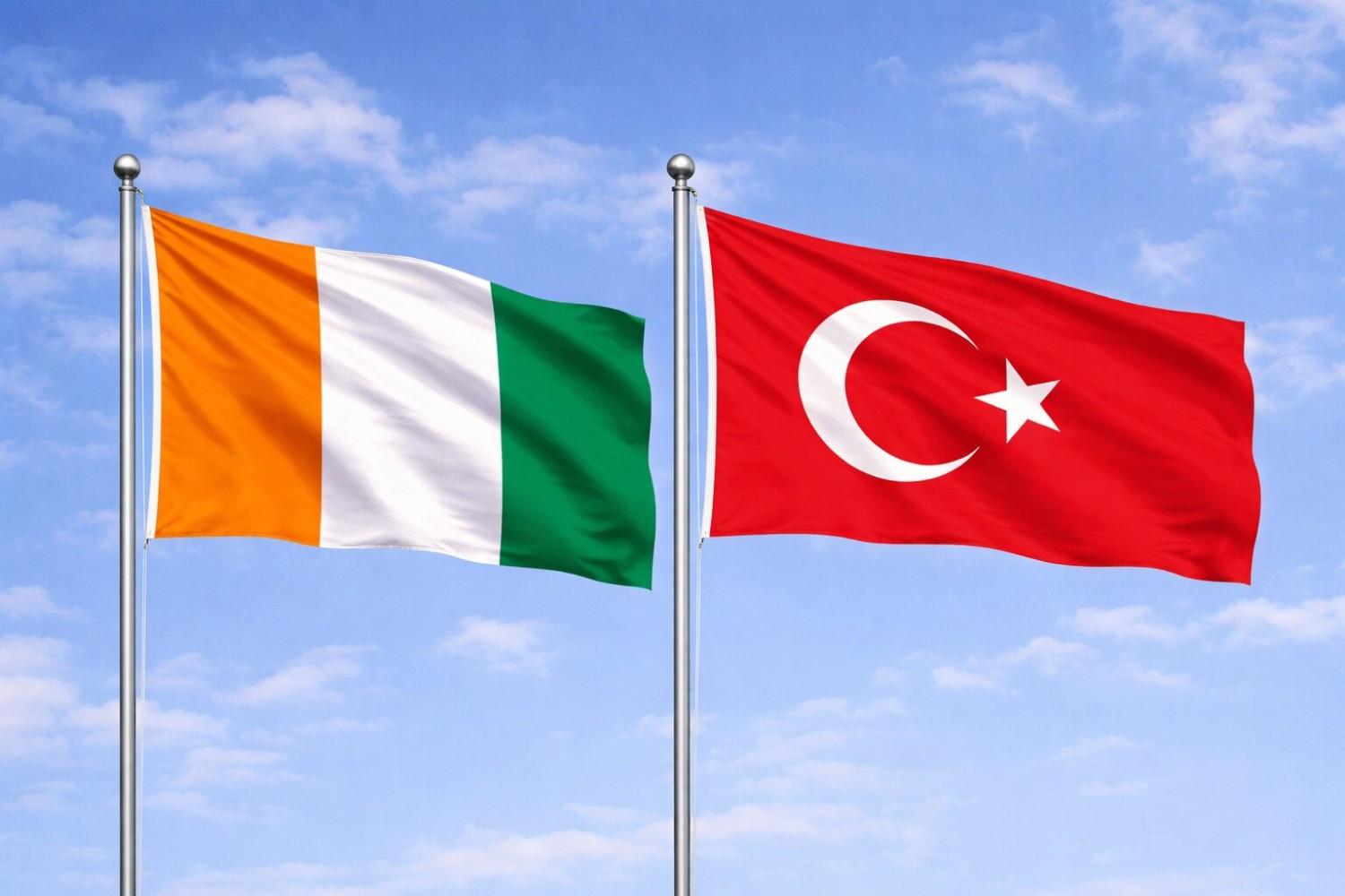 Turkey And Ivory Coast Flag