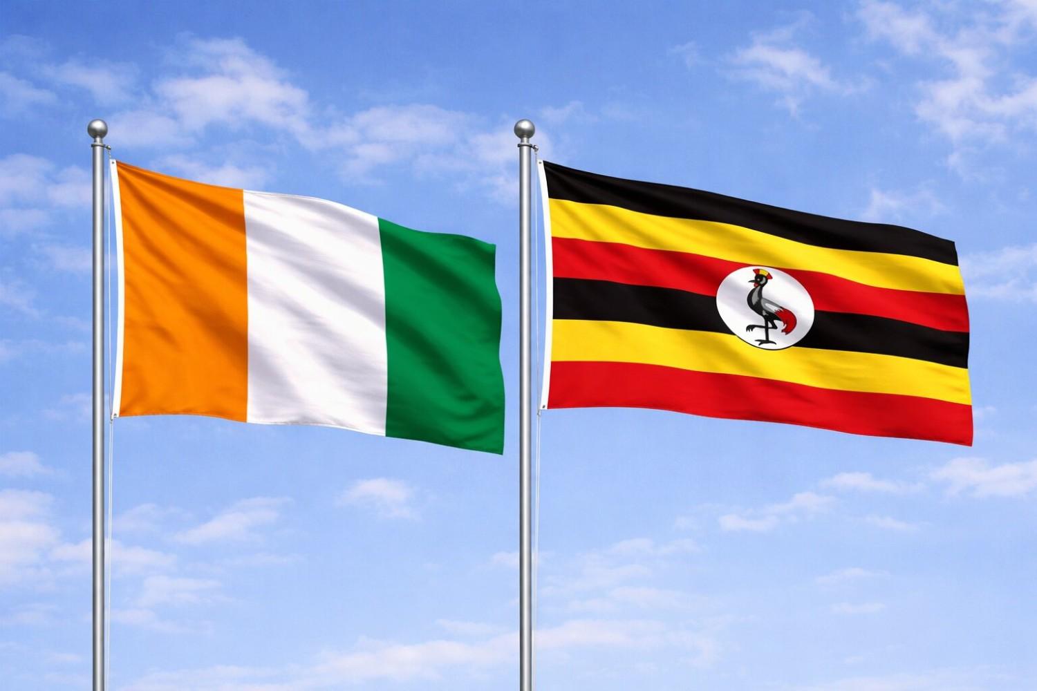Uganda And Ivory Coast Flag