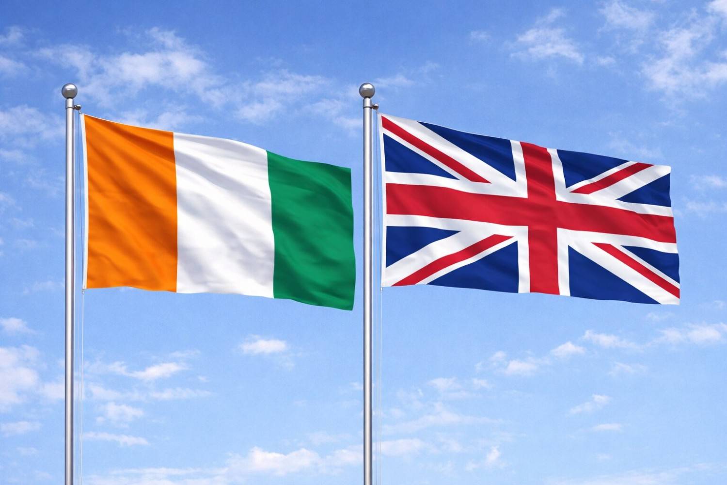 United Kingdom And Ivory Coast Flag