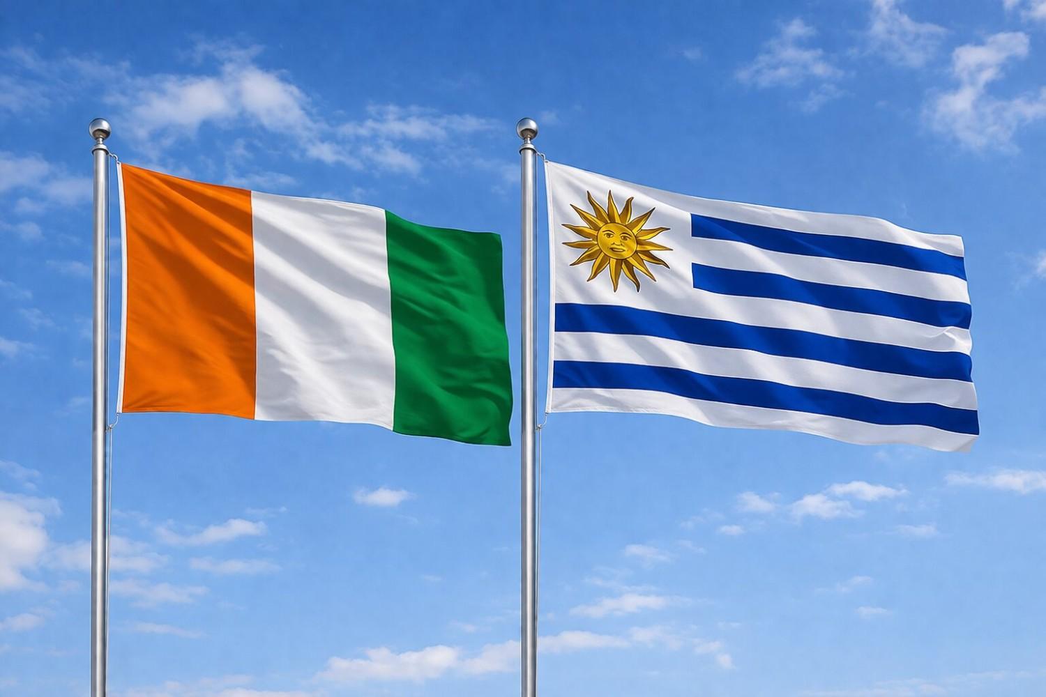 Uruguay And Ivory Coast Flag