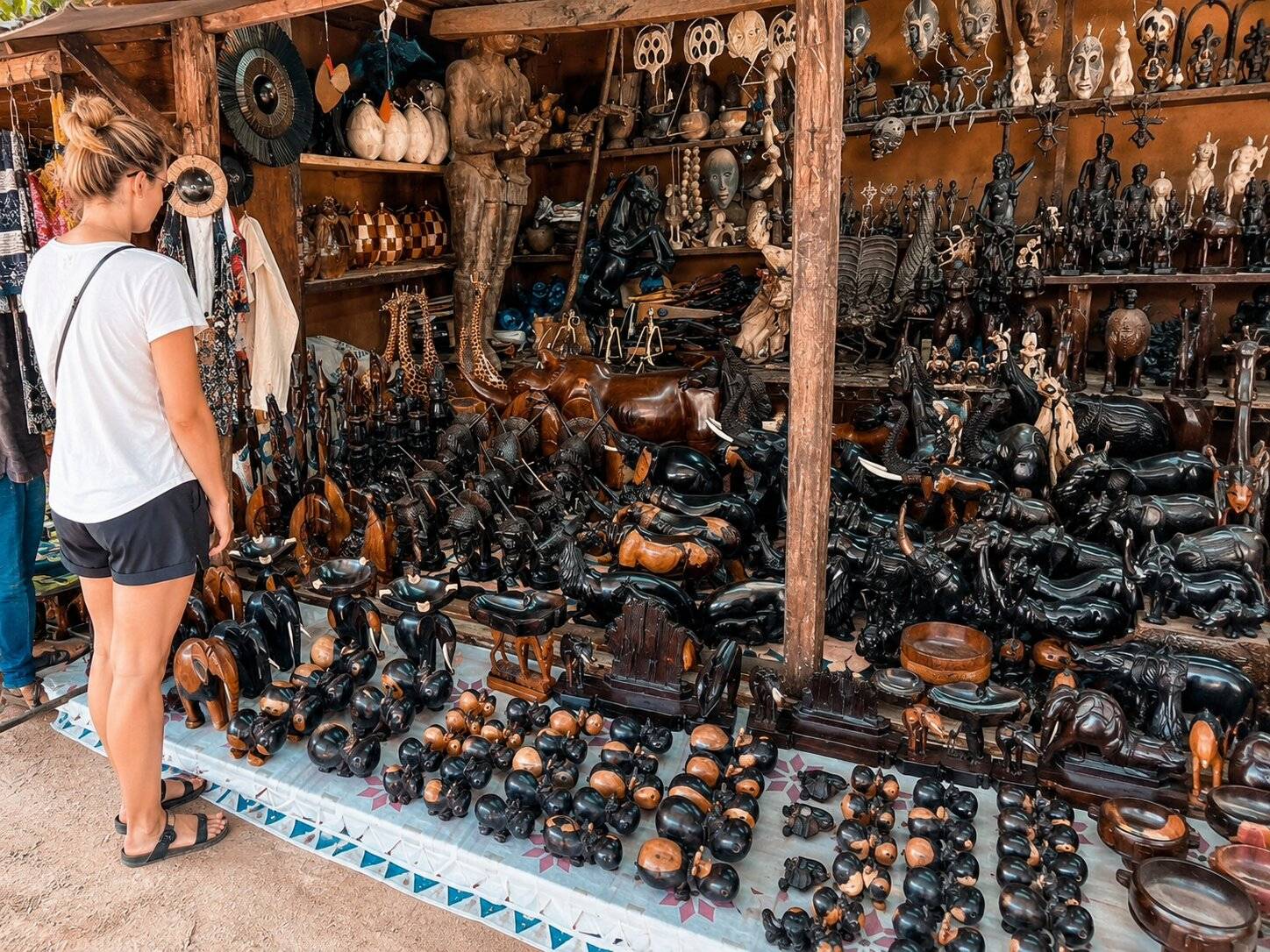 Wood Carving Souvenirs In Ivory Coast