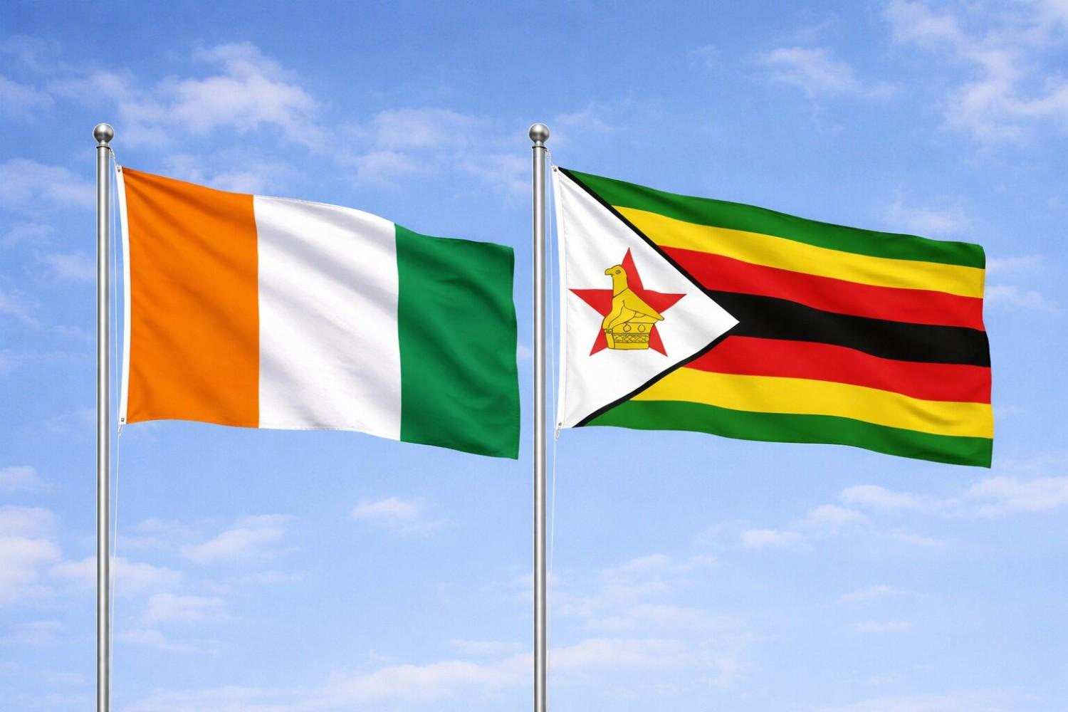 Zimbabwe And Ivory Coast Flag